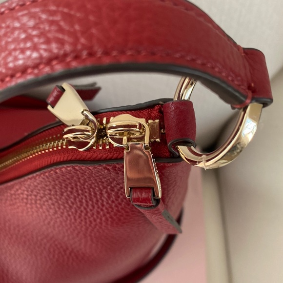 Kate Spade ♠️ New York Zippy Pebbled Leather Shoulder Bag, Red Curran K8140, NWT - Picture 7 of 16